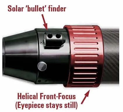DayStar Filters Solar Scout 60mm f/15.5 H-alpha Carbon Fiber Solar Telescope (Chromosphere, OTA Only)
