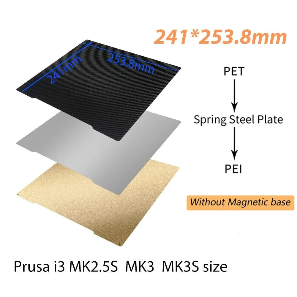 Dual Sided PET/PEI Magnetic Print Bed: For Artillery, Creality 3D Printers and more