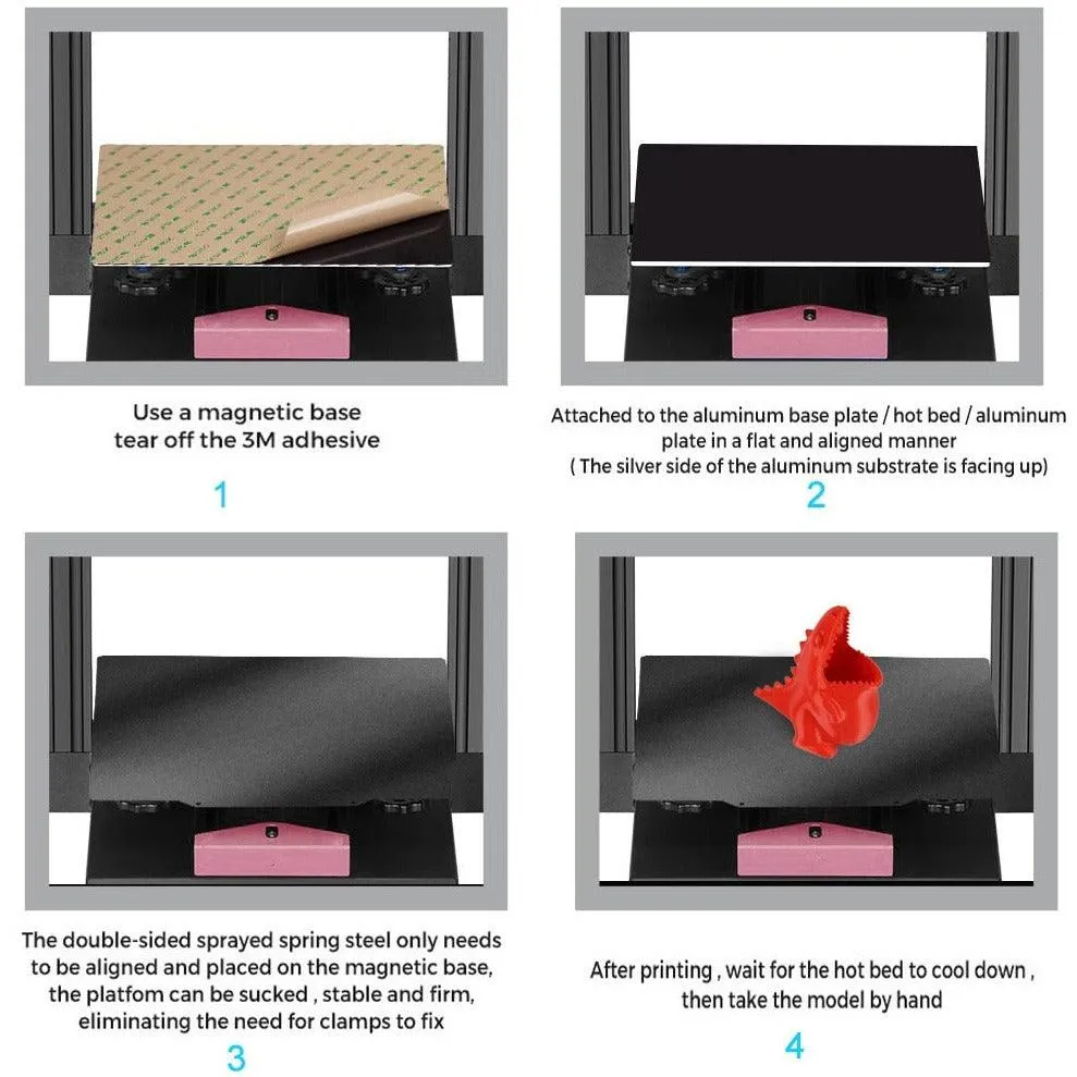 Dual Sided PET/PEI Magnetic Print Bed: For Artillery, Creality 3D Printers and more