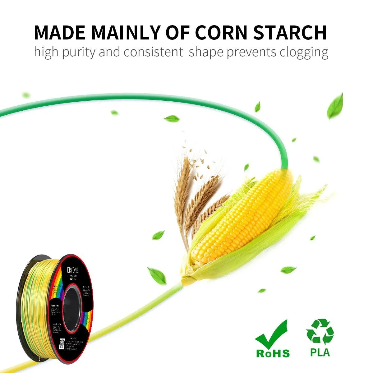 ERYONE Mini Rainbow PLA 3D Printer Filament: More Frequent Changes Than Regular Rainbow Filaments