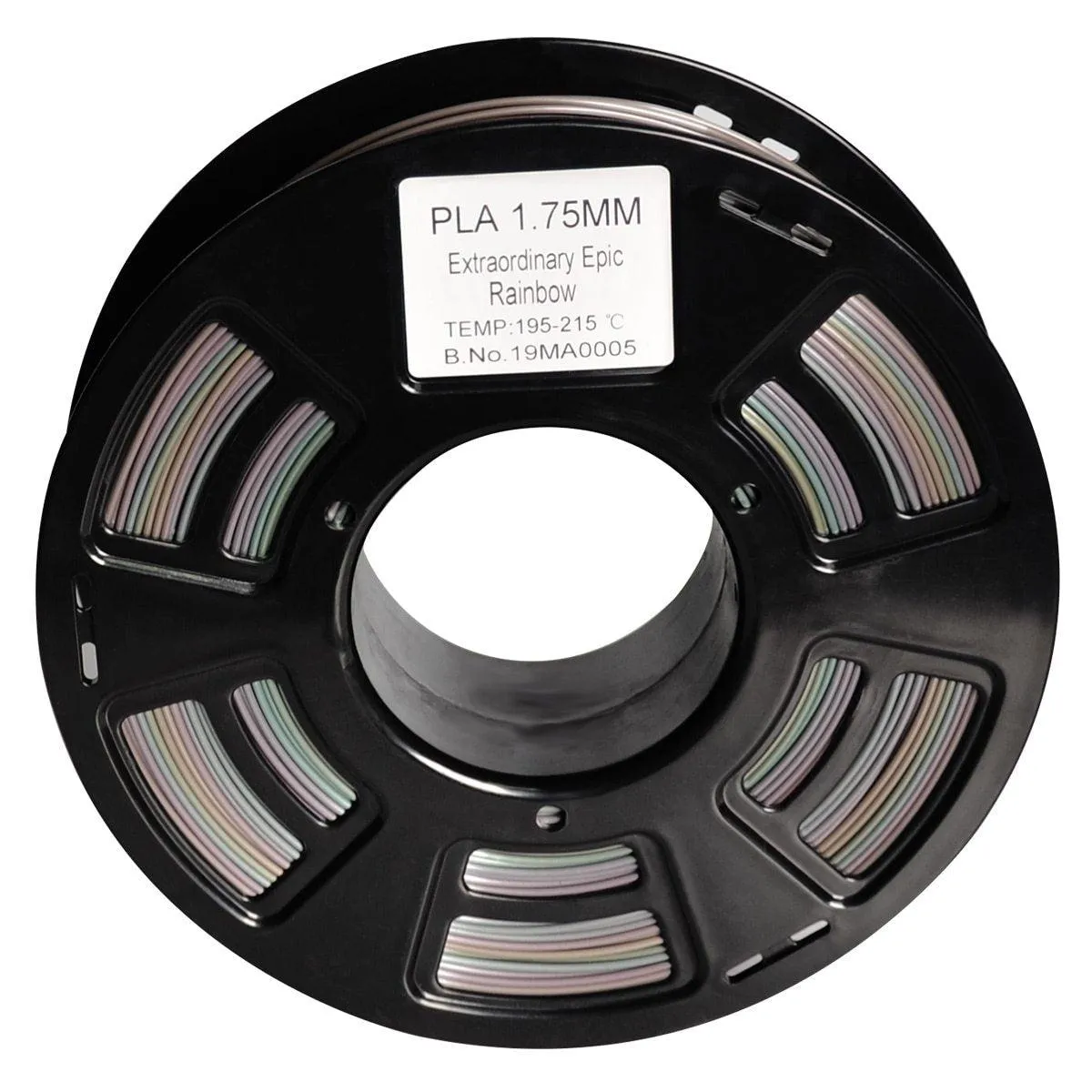 ERYONE Rainbow PLA Filament Multicolor Perfect Spooled 1.75mm 1Kg Classic Rainbow Steampunk Rainbow Metal Silk