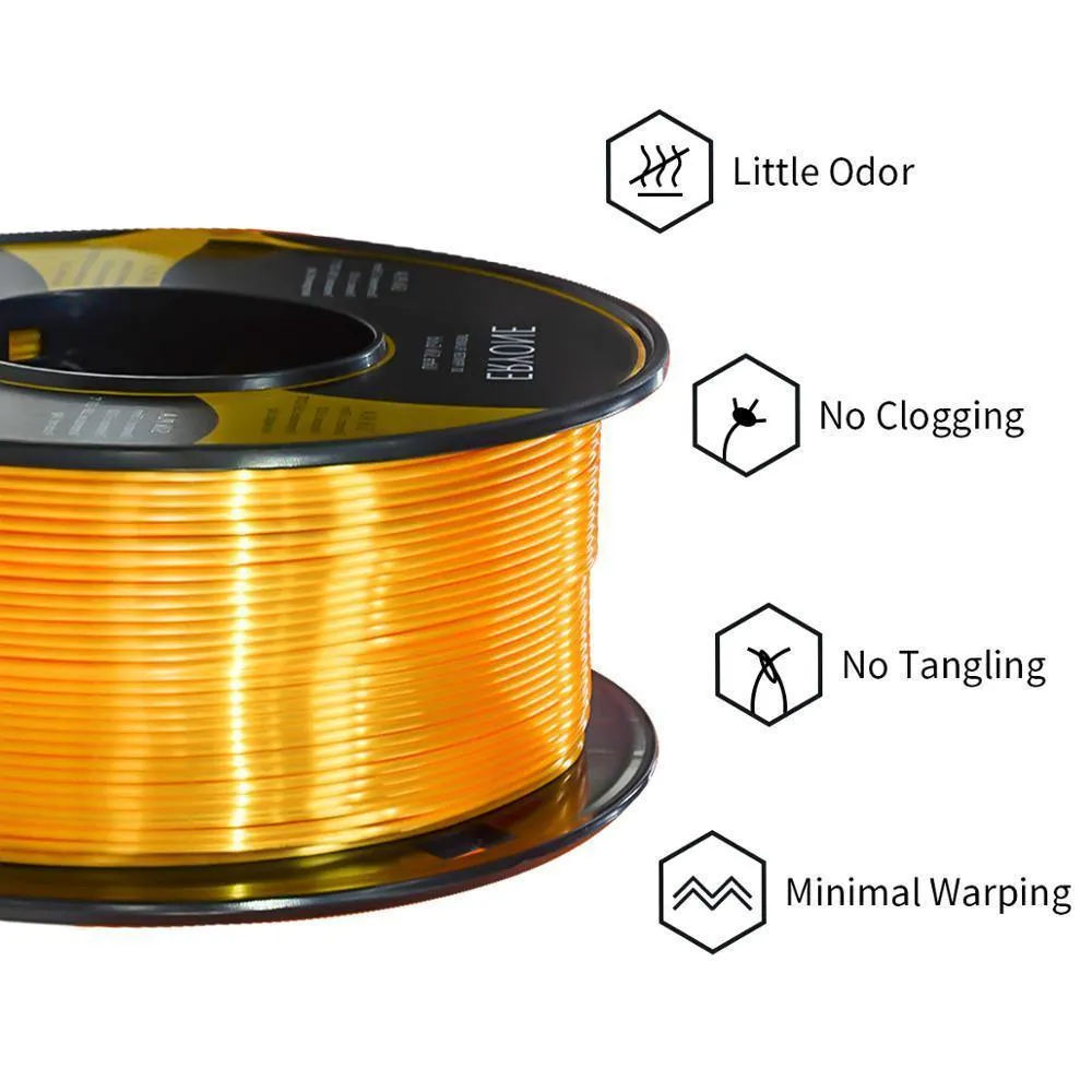 ERYONE Ultra Silk PLA 3D Printer Filament 1.75mm 1kg Strong Colours Super High Gloss Finish