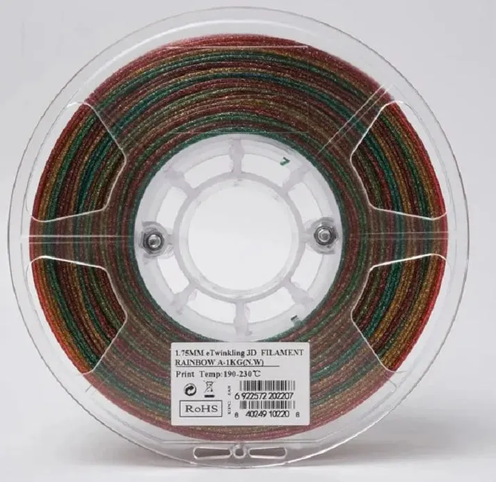 eSUN PLA 3D Printer Filament 1.75mm 1kg (Twinkling Rainbow)