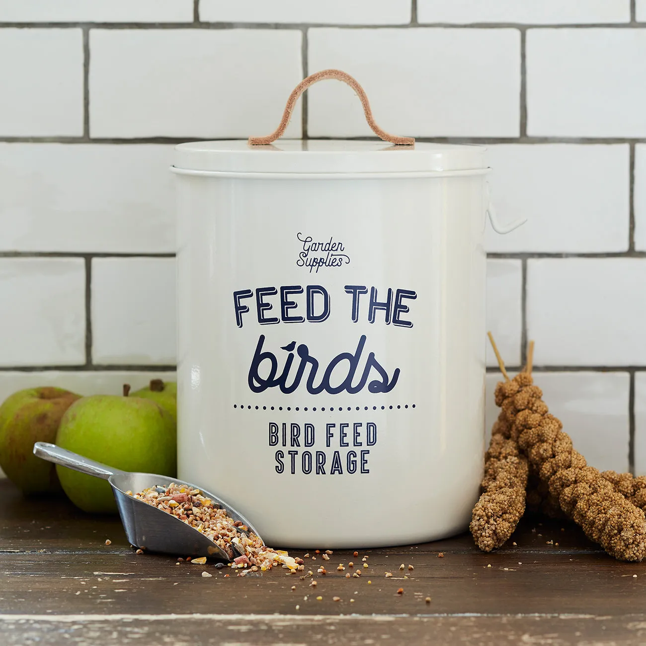 'Feed the Birds' Bird Food Tin - Stone