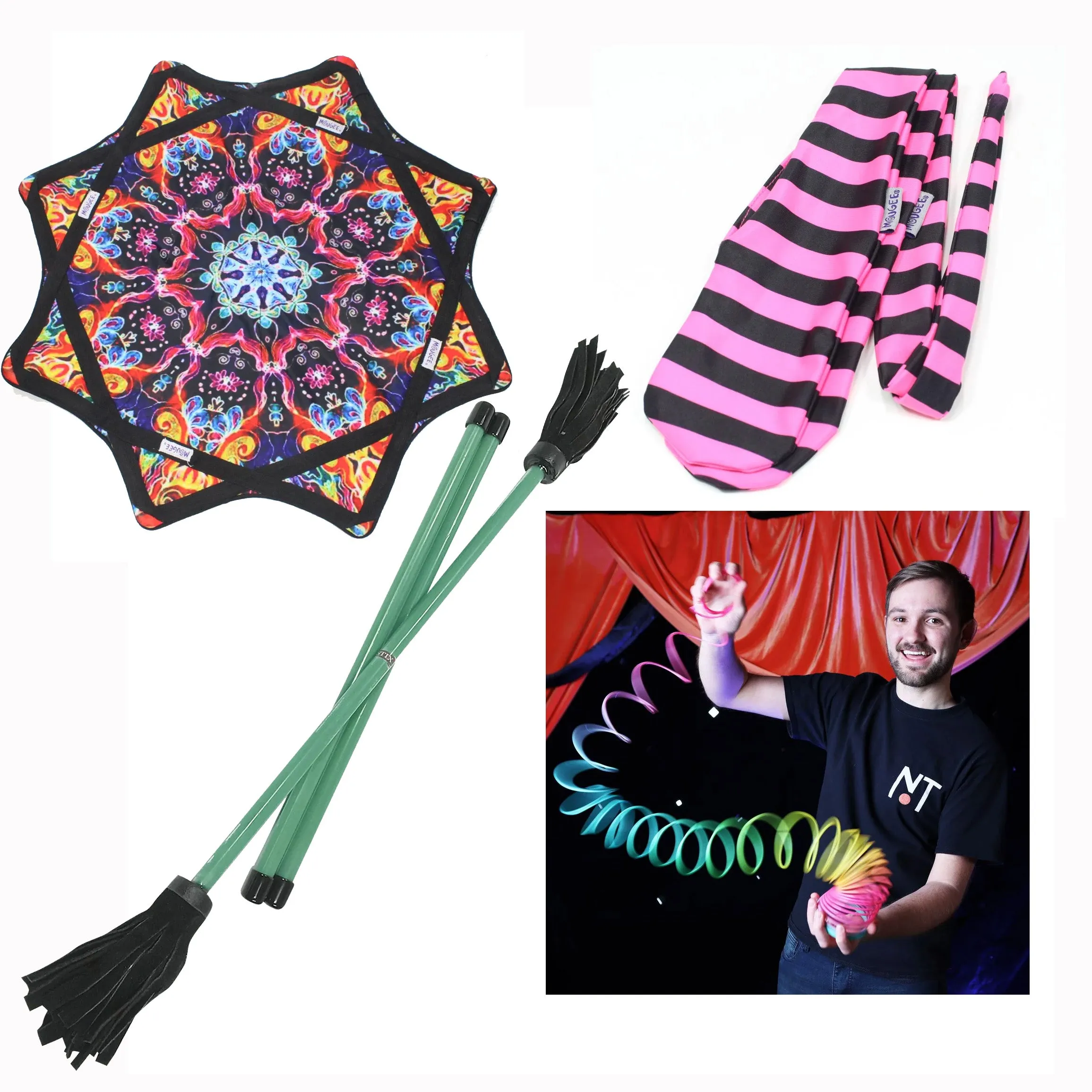 Flow Toy Beginner Set - Everything You Need to Begin the Art of Flow! Including Mougee Z-Stix and Zeekio!