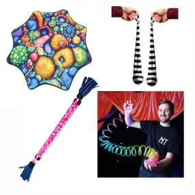 Flow Toy Beginner Set - Everything You Need to Begin the Art of Flow! Including Mougee Z-Stix and Zeekio!