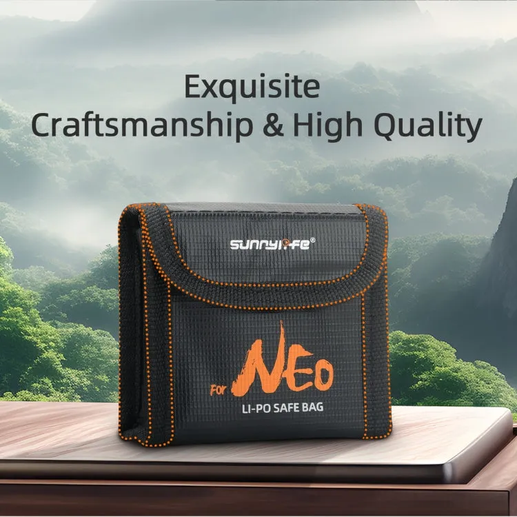 For DJI Neo Sunnylife Battery Explosion-proof Safe Bag Protective Li-Po Safe Bag(For 3pcs Batteries)