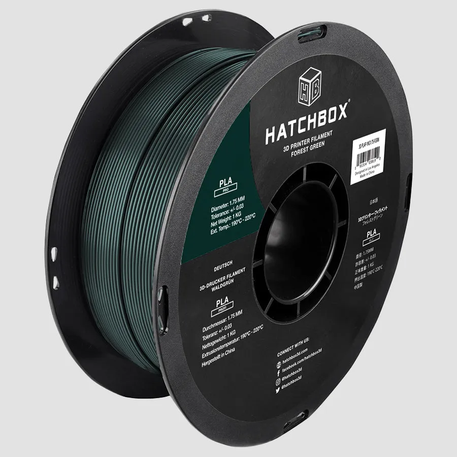FOREST GREEN PLA PRO  FILAMENT - 1.75MM, 1KG SPOOL