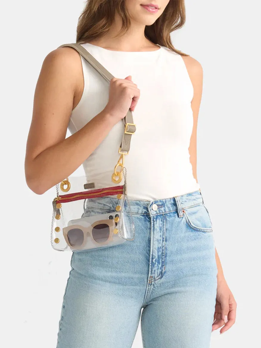 Hammitt Los Angeles Tony Small Crossbody Bag in Clear Pewter