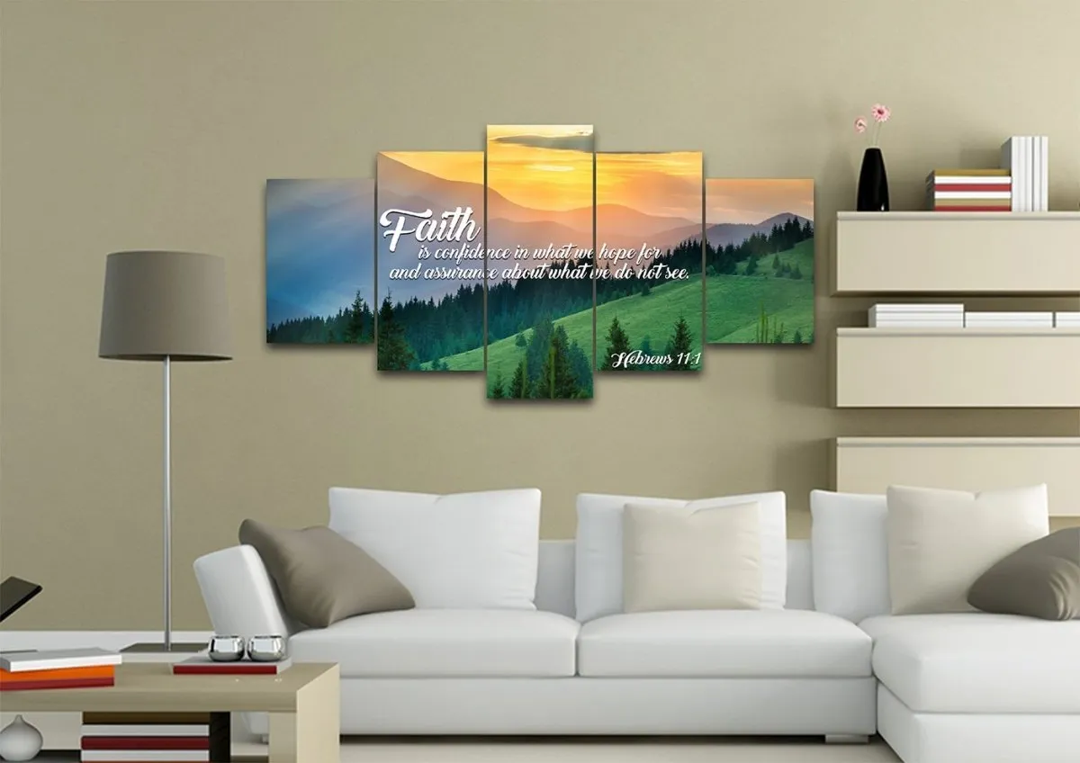 Hebrew 111 Niv Faith Is Confidence Wall Art Canvas Print - Christian Canvas Wall Art