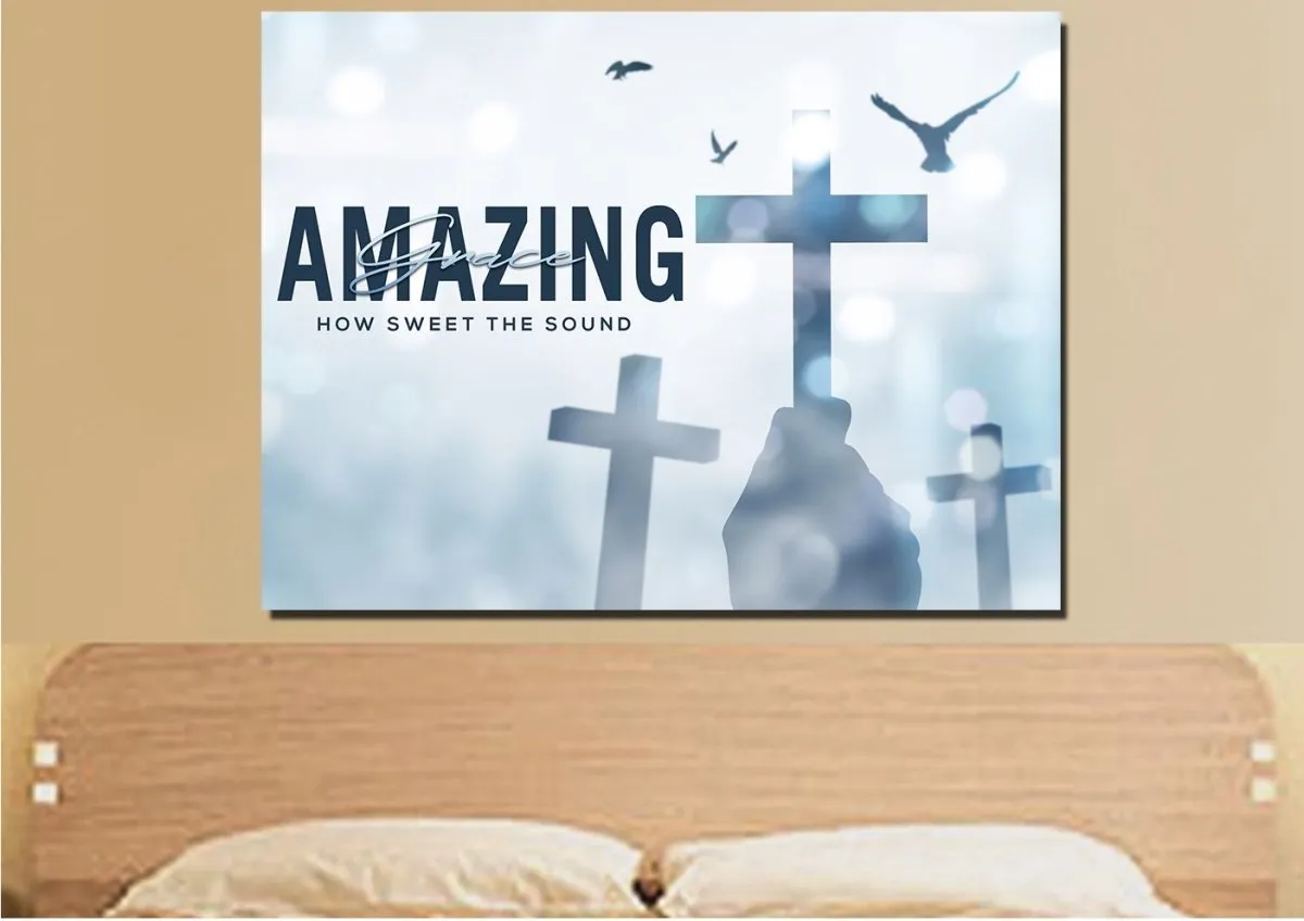Holding Amazing Grace Wall Art & Decor - Christian Canvas Wall Art