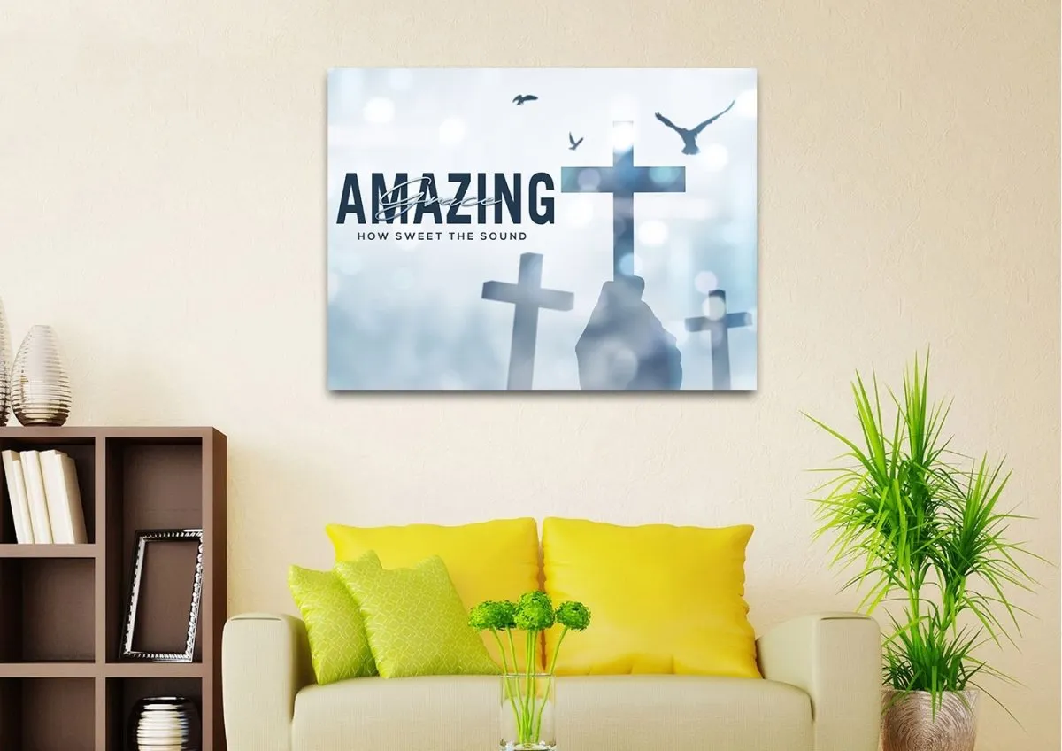 Holding Amazing Grace Wall Art & Decor - Christian Canvas Wall Art