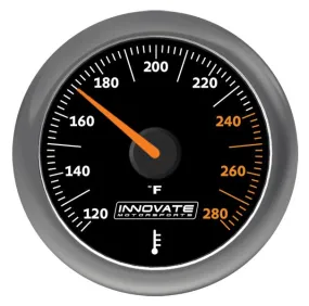 Innovate Motorsports MTX Analog, Fluid Temp (oil, water, etc) Gauge Kit, Black Dial - 3861