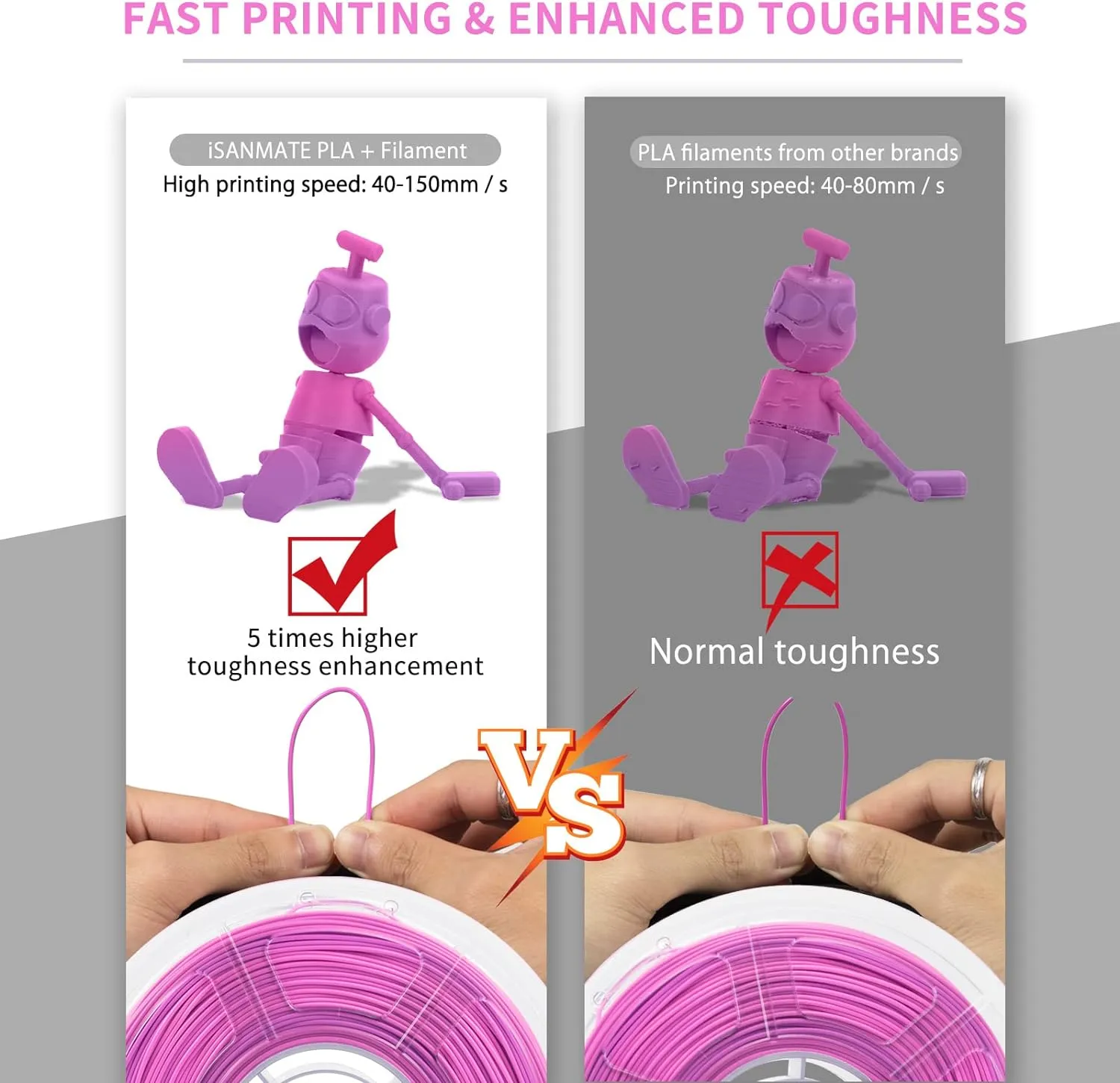 iSANMATE PLA   Matte Gradient -  Pink   Purple