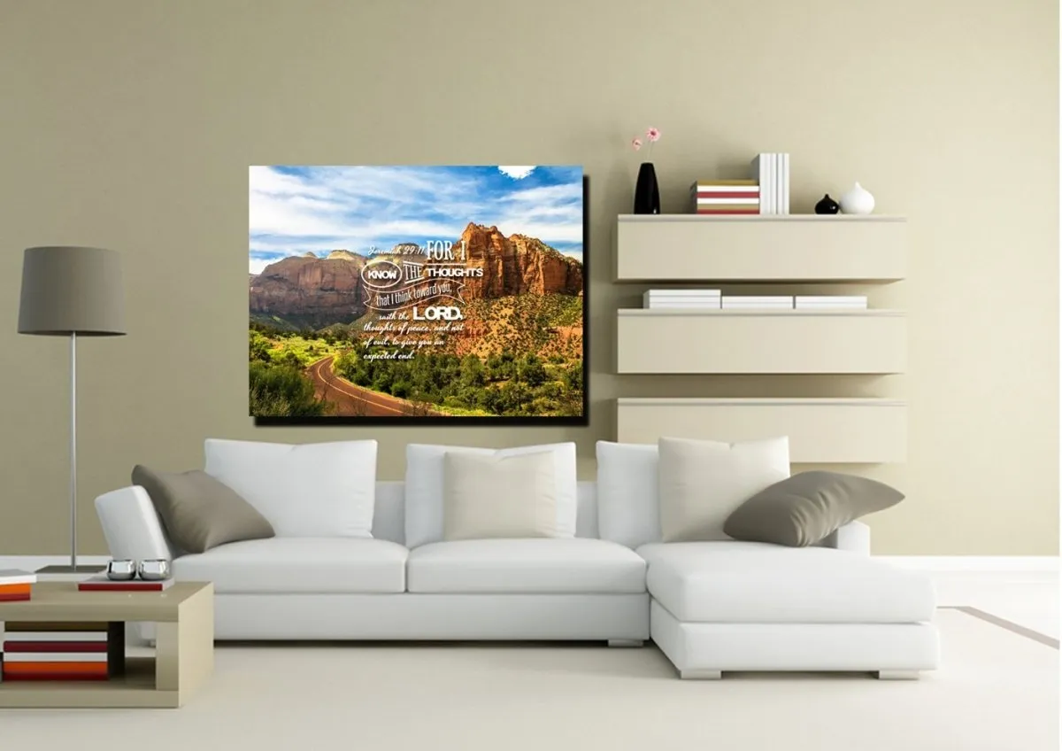 Jeremiah 2911 Kjv #3 Bible Verse Canvas Wall Art - Christian Canvas Wall Art
