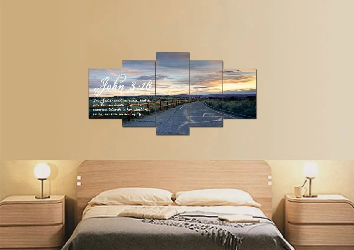 John 316 Kjv #15 Bible Verse Canvas Wall Art - Christian Canvas Wall Art