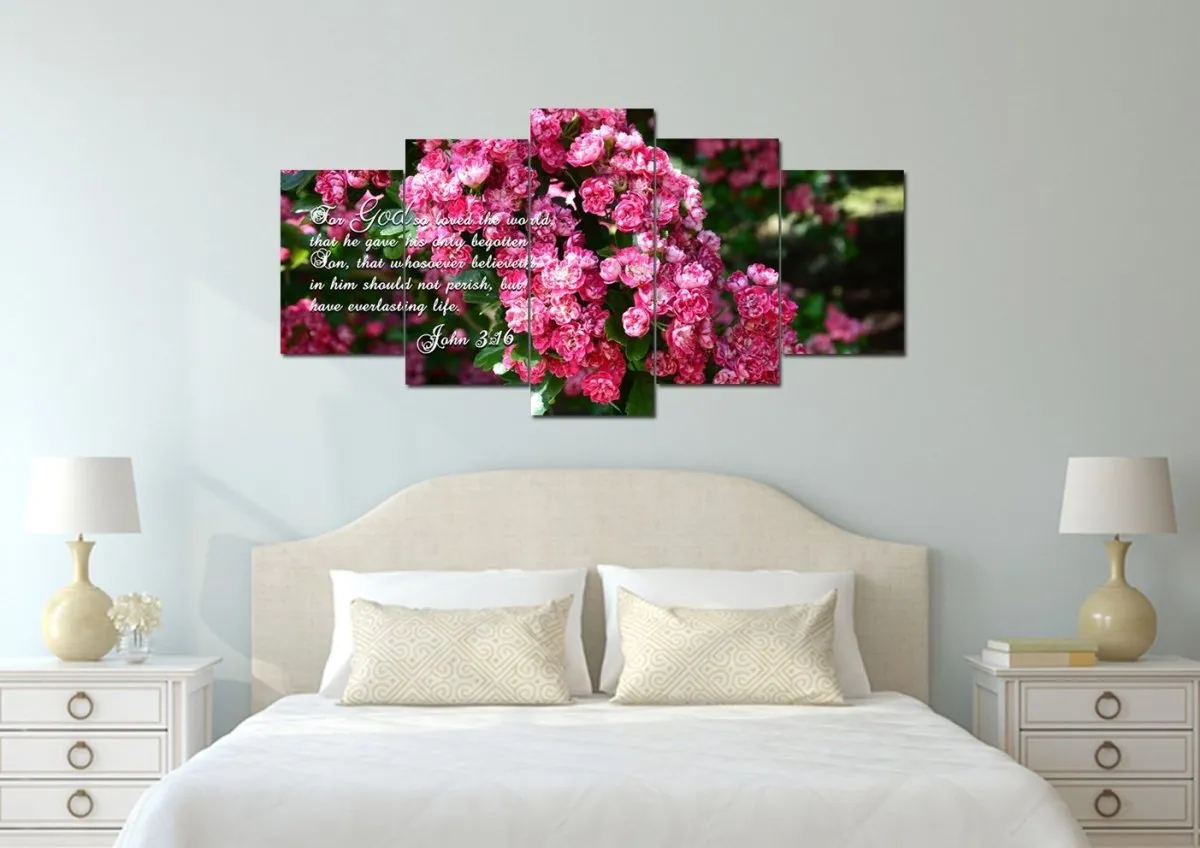 John 316 Kjv #23 Bible Verse Canvas Wall Art - Christian Canvas Wall Art