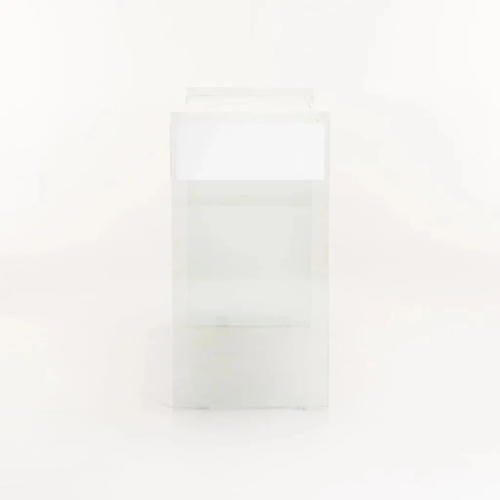 JULEP 110x40cm 12MM TEMPERED GLASS CONSOLE WITH DRAWERS