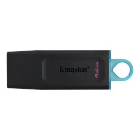 Kingston DataTraveler Exodia 64GB USB 3.2 USB Flash Drive - Black & Cyan | 309829