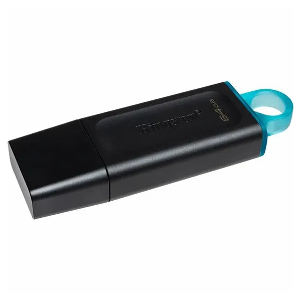Kingston DataTraveler Exodia 64GB USB 3.2 USB Flash Drive - Black & Cyan | 309829
