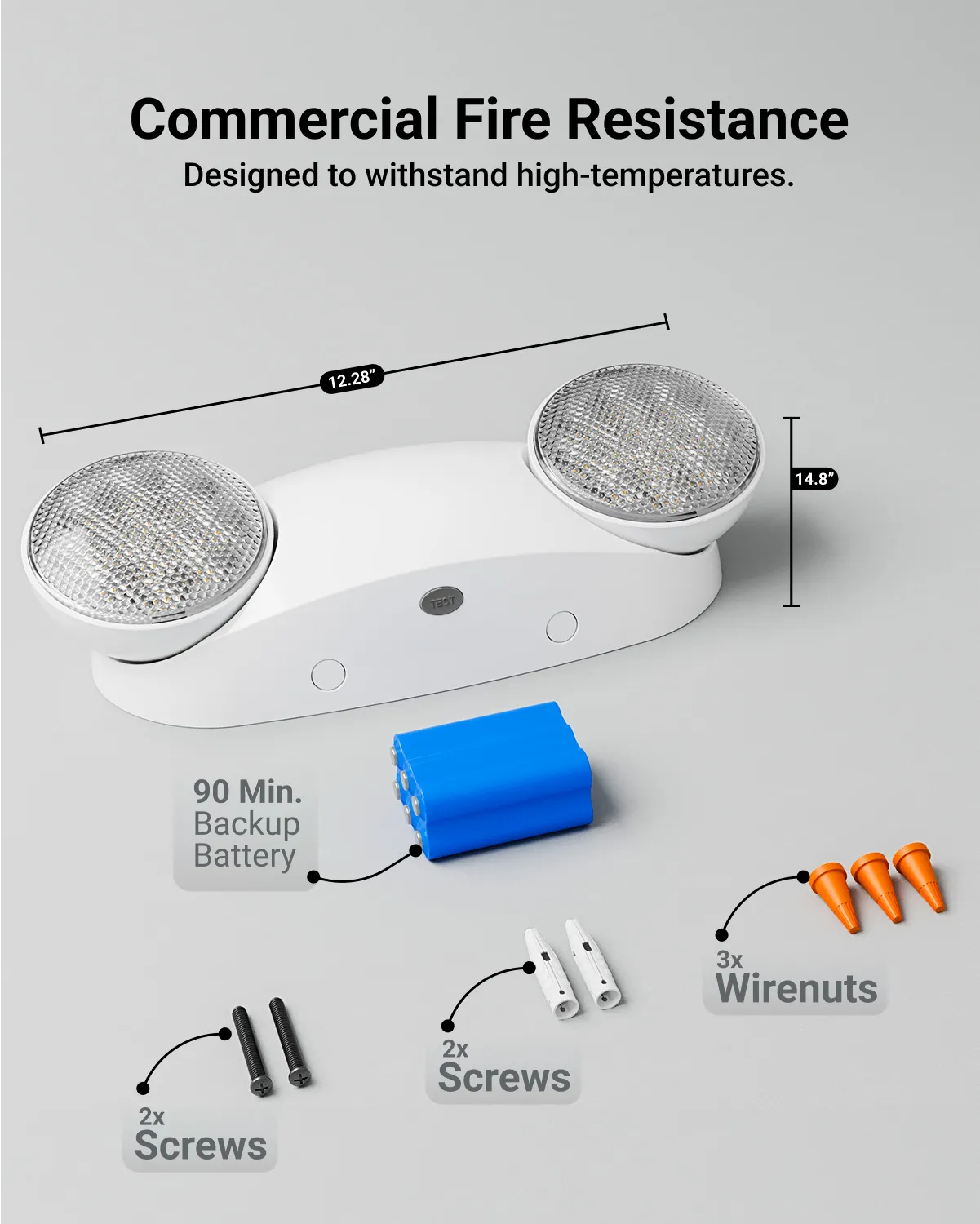 LED 2-Head Bug-Eye Emergency Light