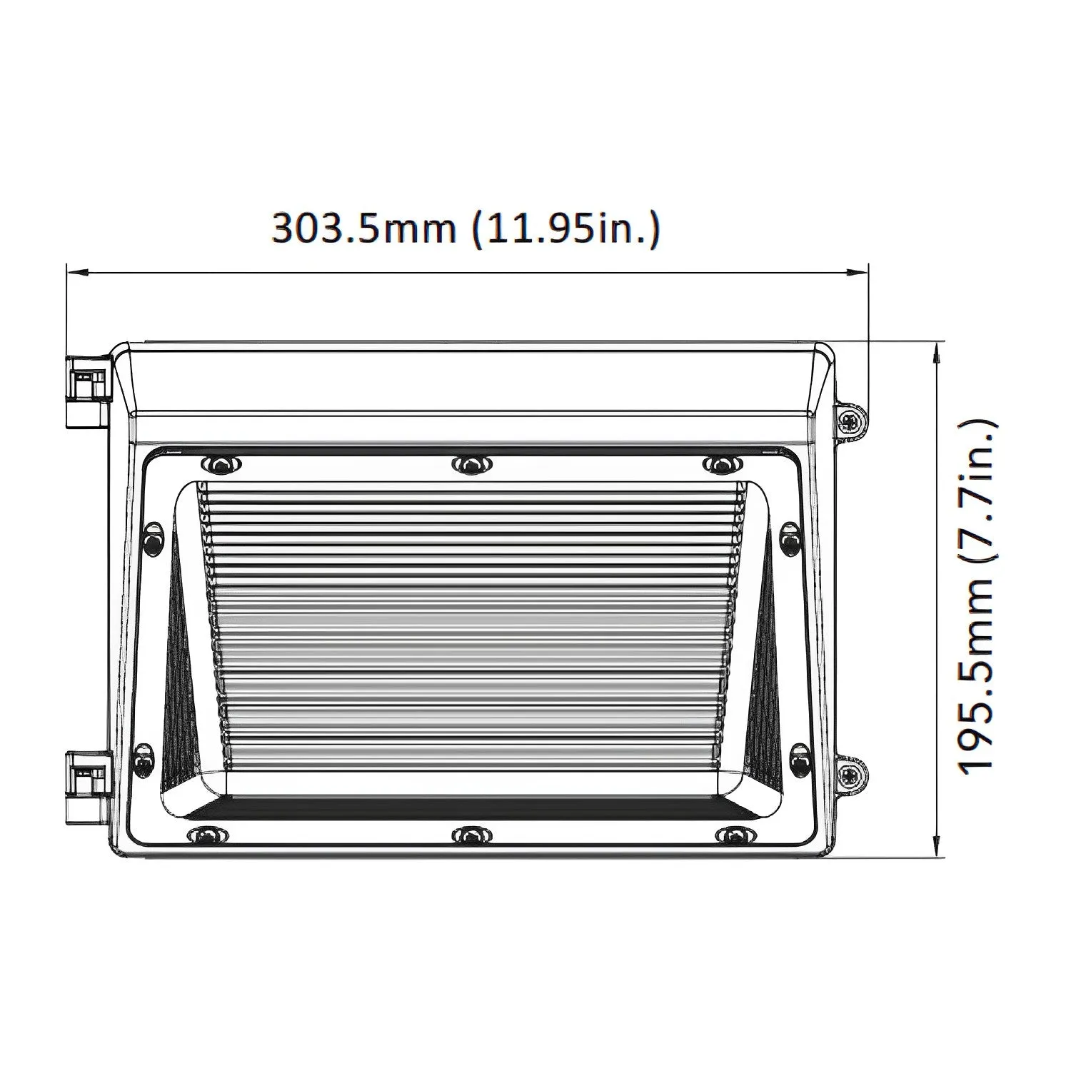 LED Wall Pack, 45W, 5600 Lumens