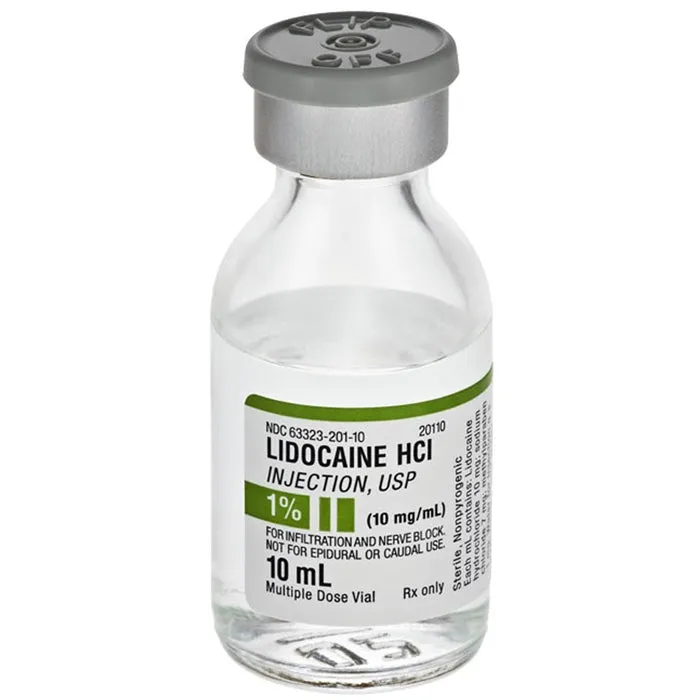 Lidocaine 1% Injection Multiple Dose Vials 10 mL by Fresenius 25/Tray (Rx)