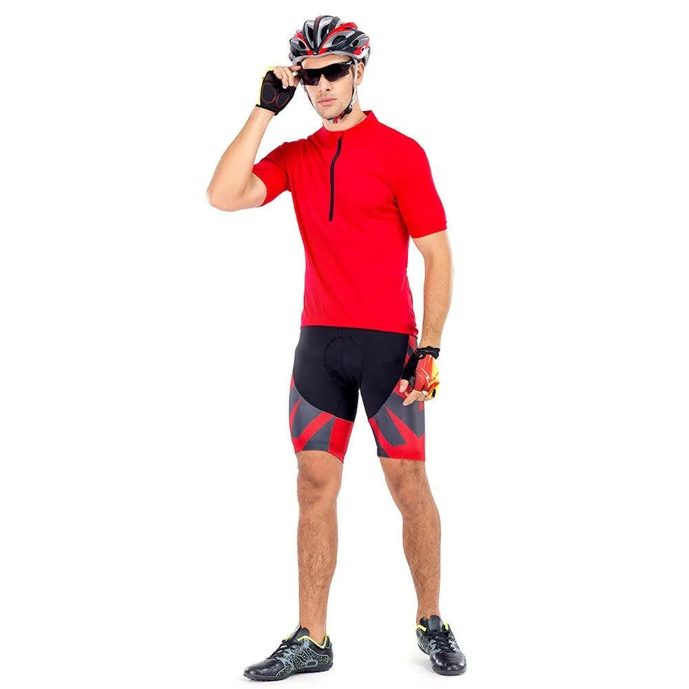 Lixada Men's Cycling Shorts 4D Gel Padded Bicycle Riding Half Pants Bike Biking Tights