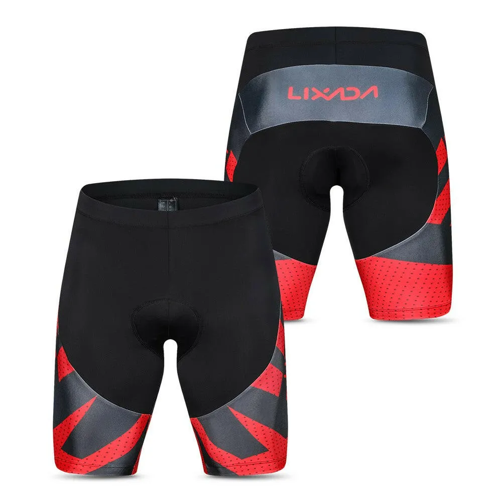 Lixada Men's Cycling Shorts 4D Gel Padded Bicycle Riding Half Pants Bike Biking Tights