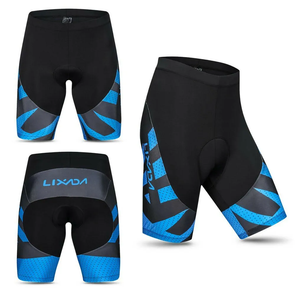 Lixada Men's Cycling Shorts 4D Gel Padded Bicycle Riding Half Pants Bike Biking Tights