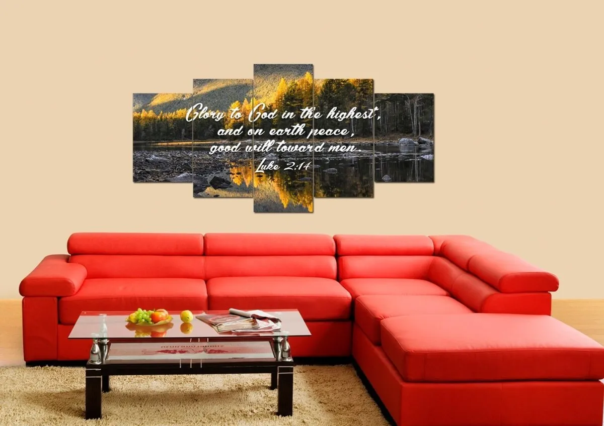 Luke 214 Glory To God In The Highest Canvas Wall Art Print - Christian Canvas Wall Art