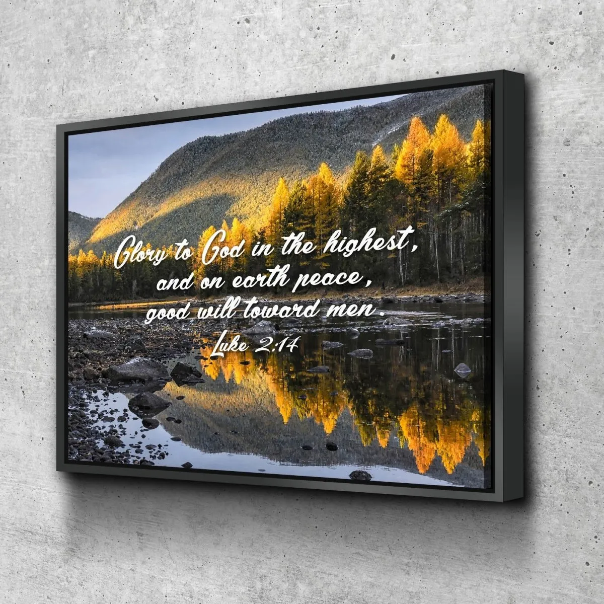 Luke 214 Glory To God In The Highest Canvas Wall Art Print - Christian Canvas Wall Art