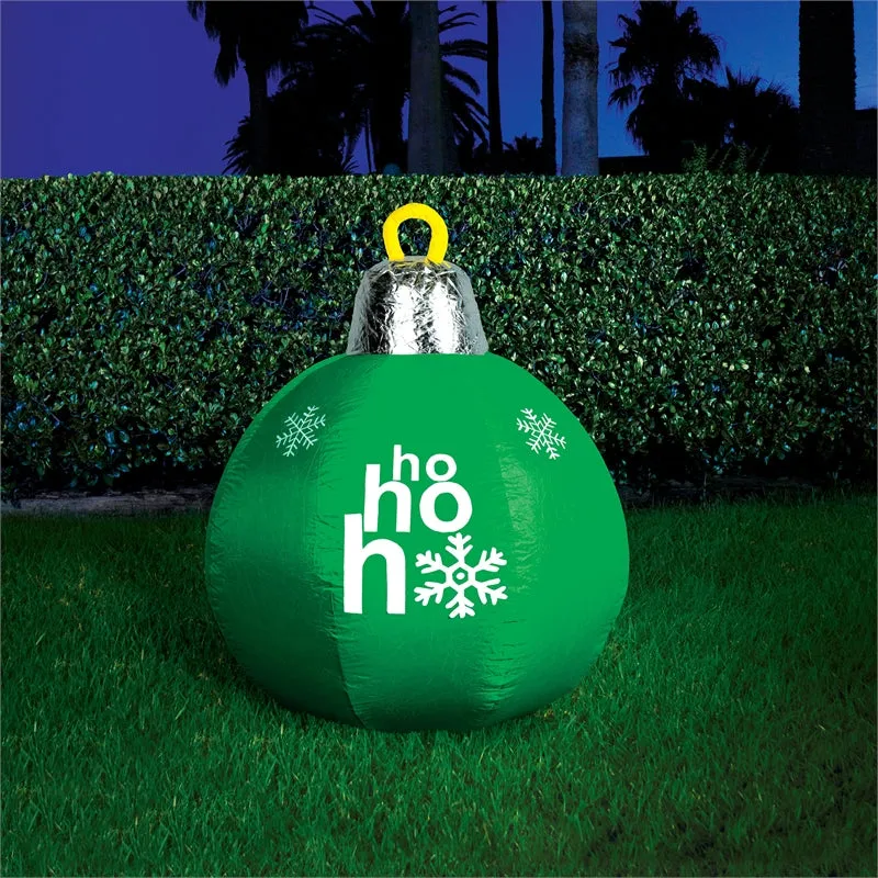 Lytworx 1.2m Red/Green Inflatable Christmas Ball