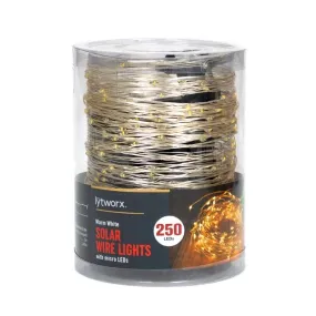 Lytworx 24m Warm 250 White Solar Wire Mico LED Lights