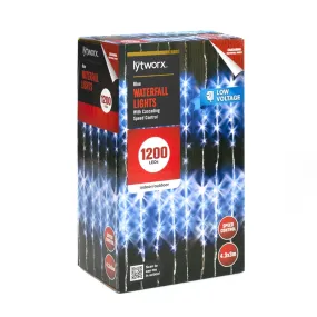 Lytworx 4.3m 1200 LED Waterfall Lights with Cascading Speed Control
