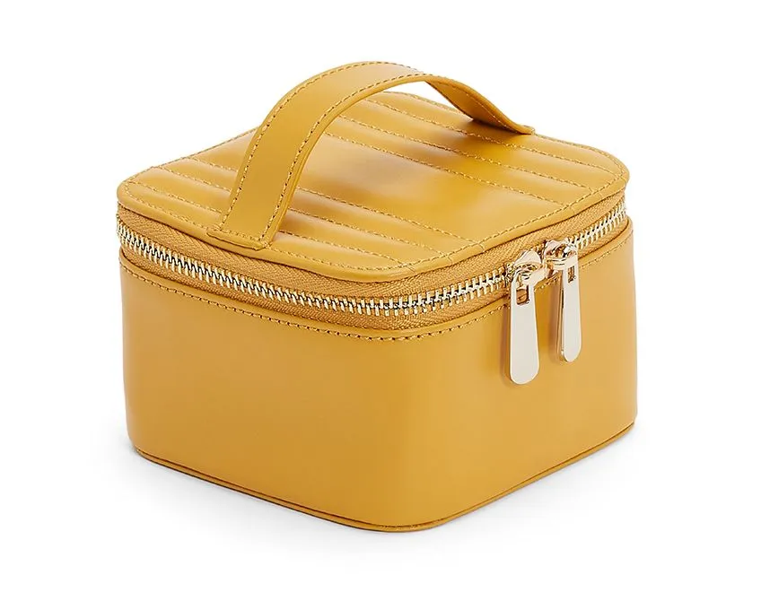 Maria Jewelry Zip Cube, Mustard