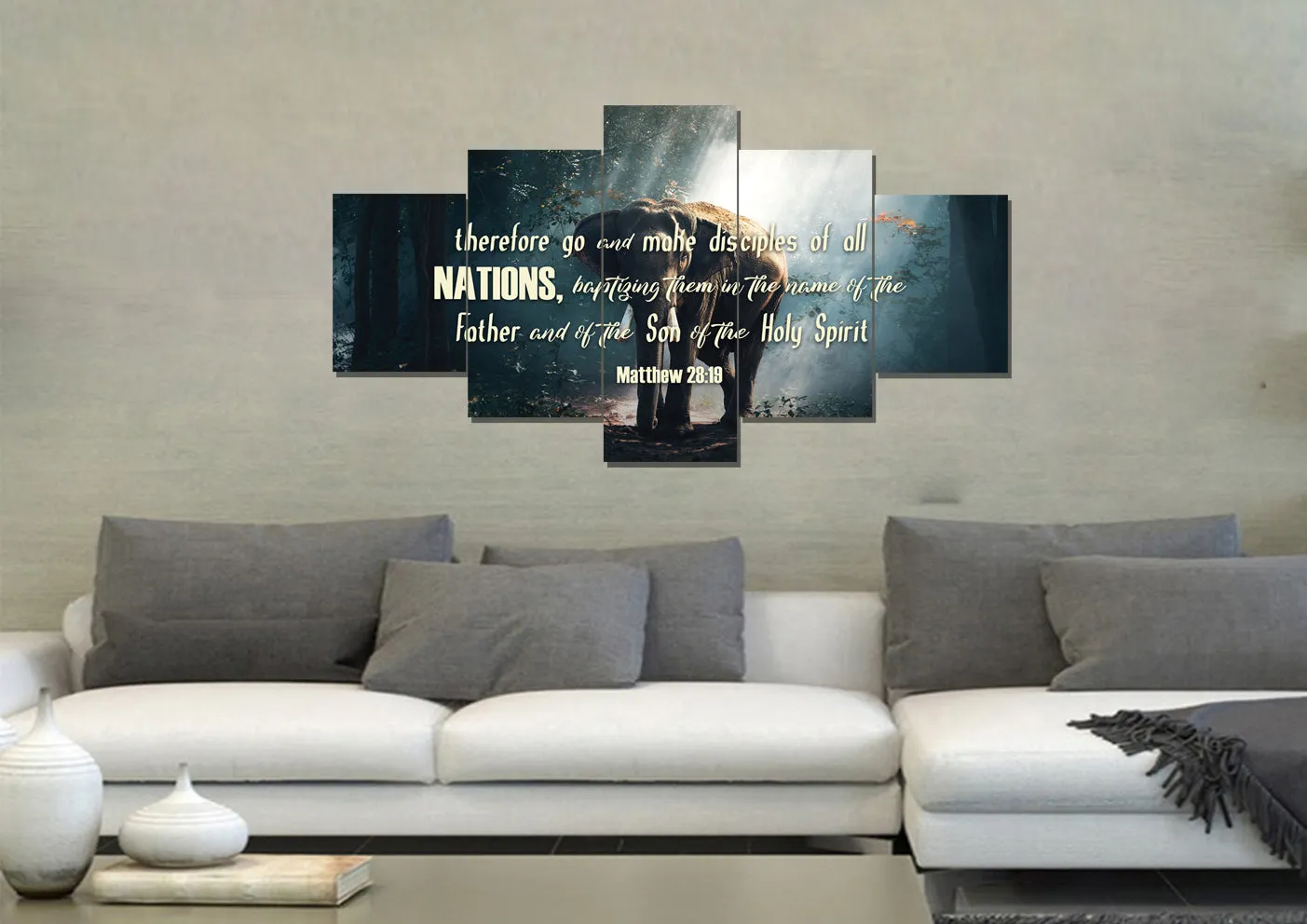 Matthew 2819 Canvas Wall Art Print - Christian Canvas Wall Art