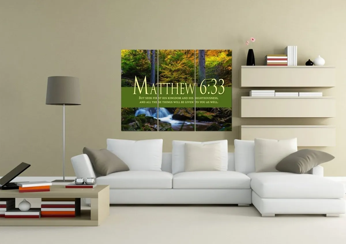Matthew 633 Canvas Wall Art Print S - Christian Canvas Wall Art