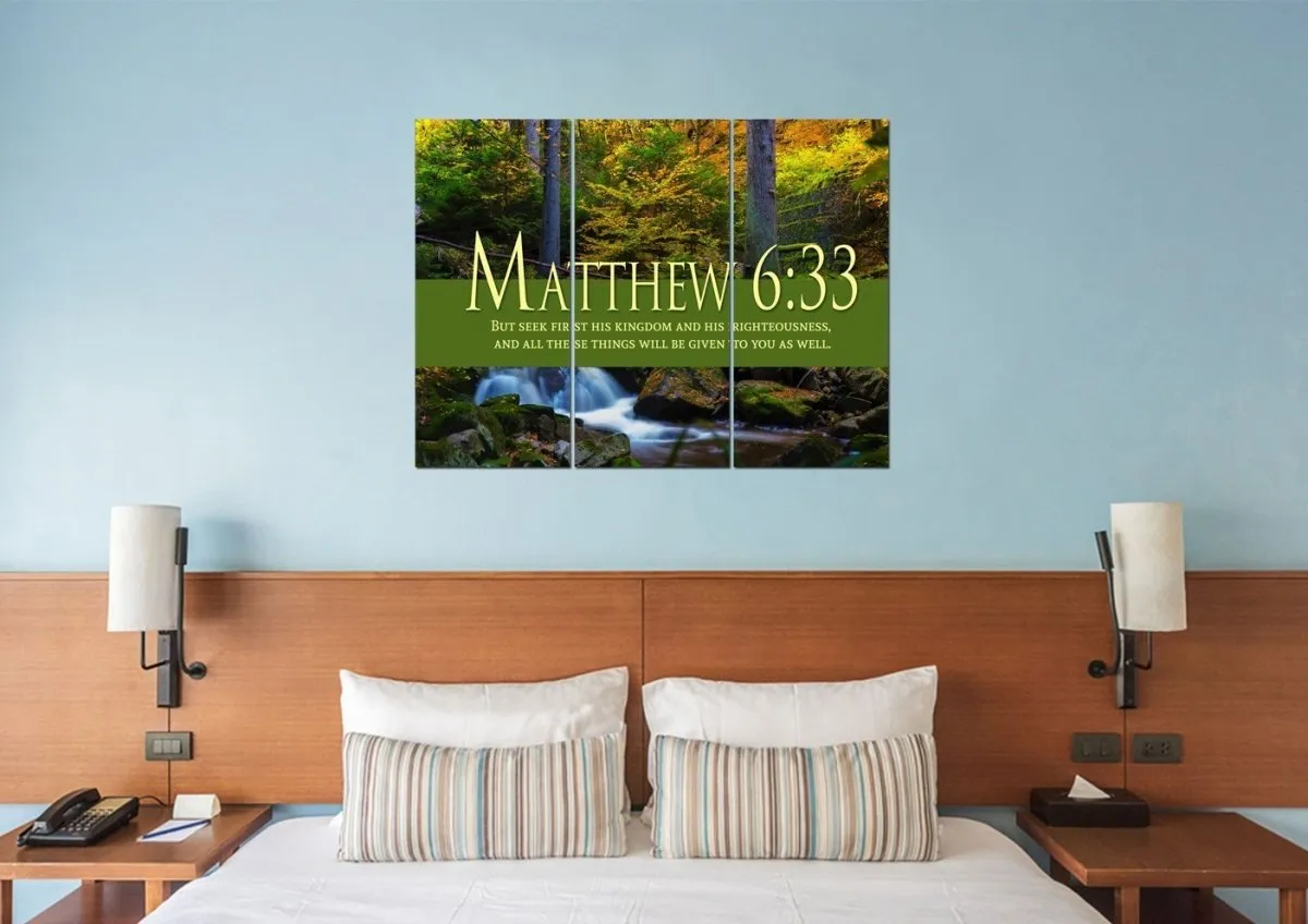 Matthew 633 Canvas Wall Art Print S - Christian Canvas Wall Art