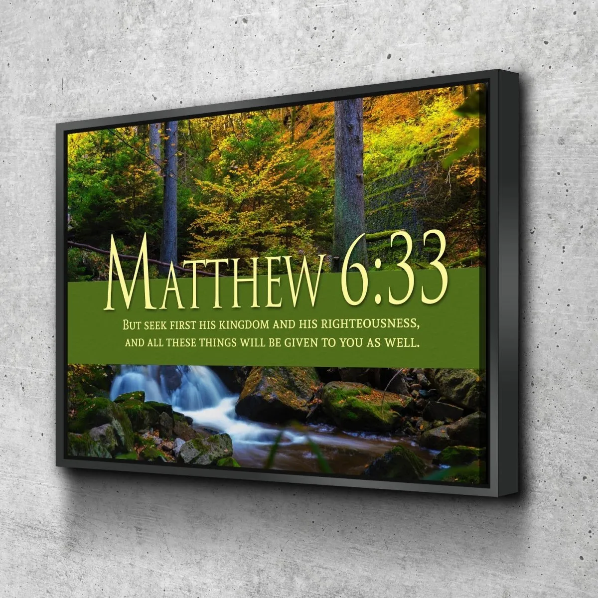 Matthew 633 Canvas Wall Art Print S - Christian Canvas Wall Art
