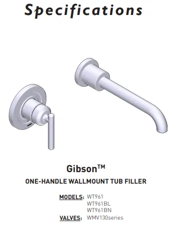 MOEN Gibson Brushed Nickel One-Handle Non Diverter Tub Filler WT961BN