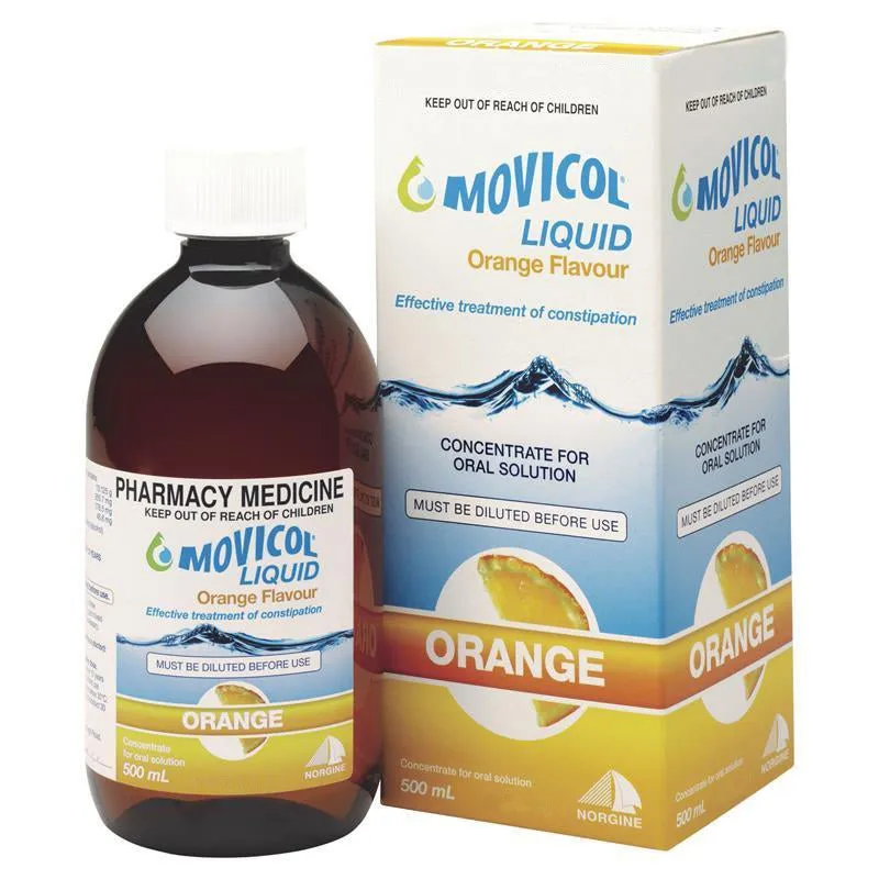 Movicol Liquid Concentrate Orange Potassium Chloride & Sodium Hydrog 500ml