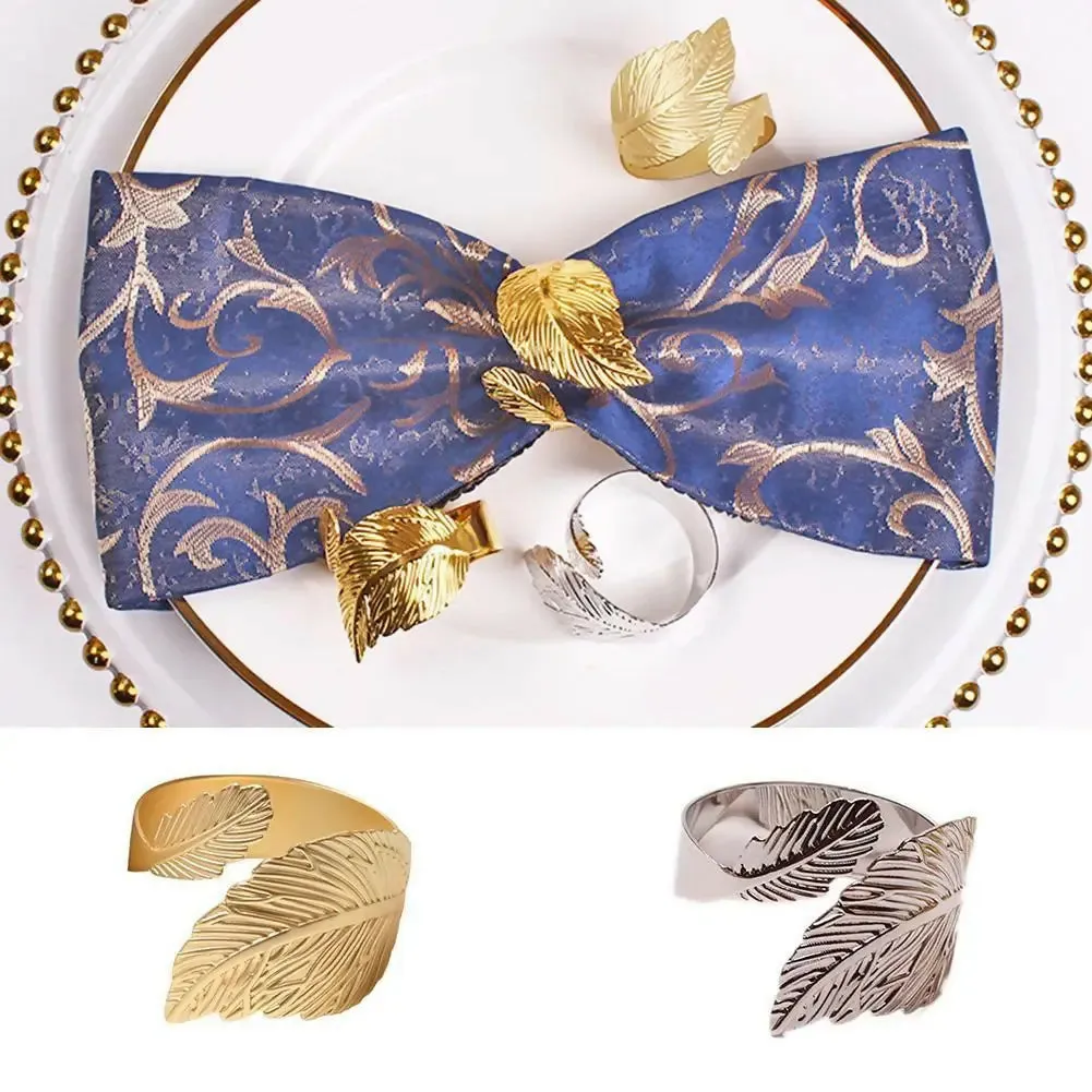 Napkin Holder Rings-Feather(Sliver)