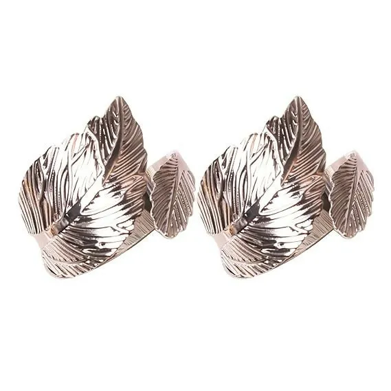 Napkin Holder Rings-Feather(Sliver)