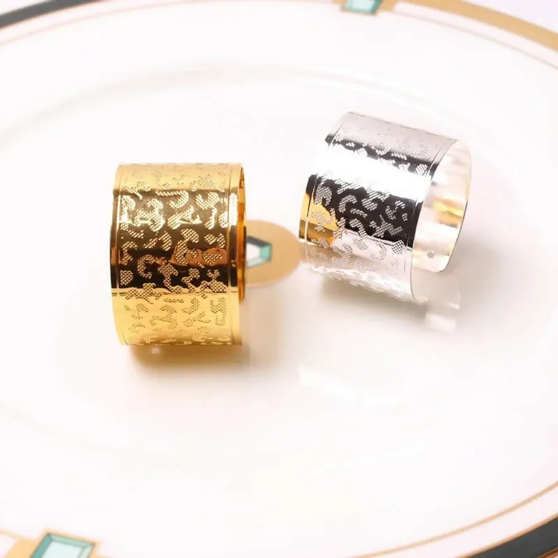 Napkin Holder Rings-Leopard Print(Golden)