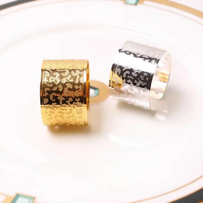 Napkin Holder Rings-Leopard Print(Golden)