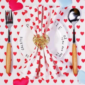 Napkin Holder Rings-Pearls Heart(Gold)