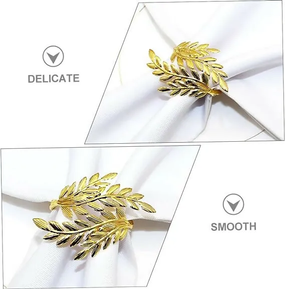 Napkin Holder Rings-Wheat leaves(Golden)