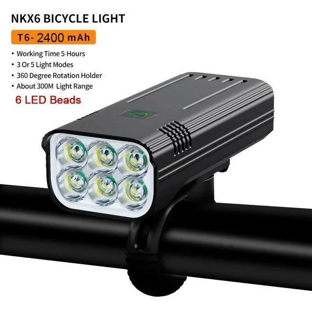 NATFIRE 10000mAh Bike Light 8 12 LEDs USB C Rechargeable Bicycle Lights Battery Indicator Aluminum Front Lamp Headlight