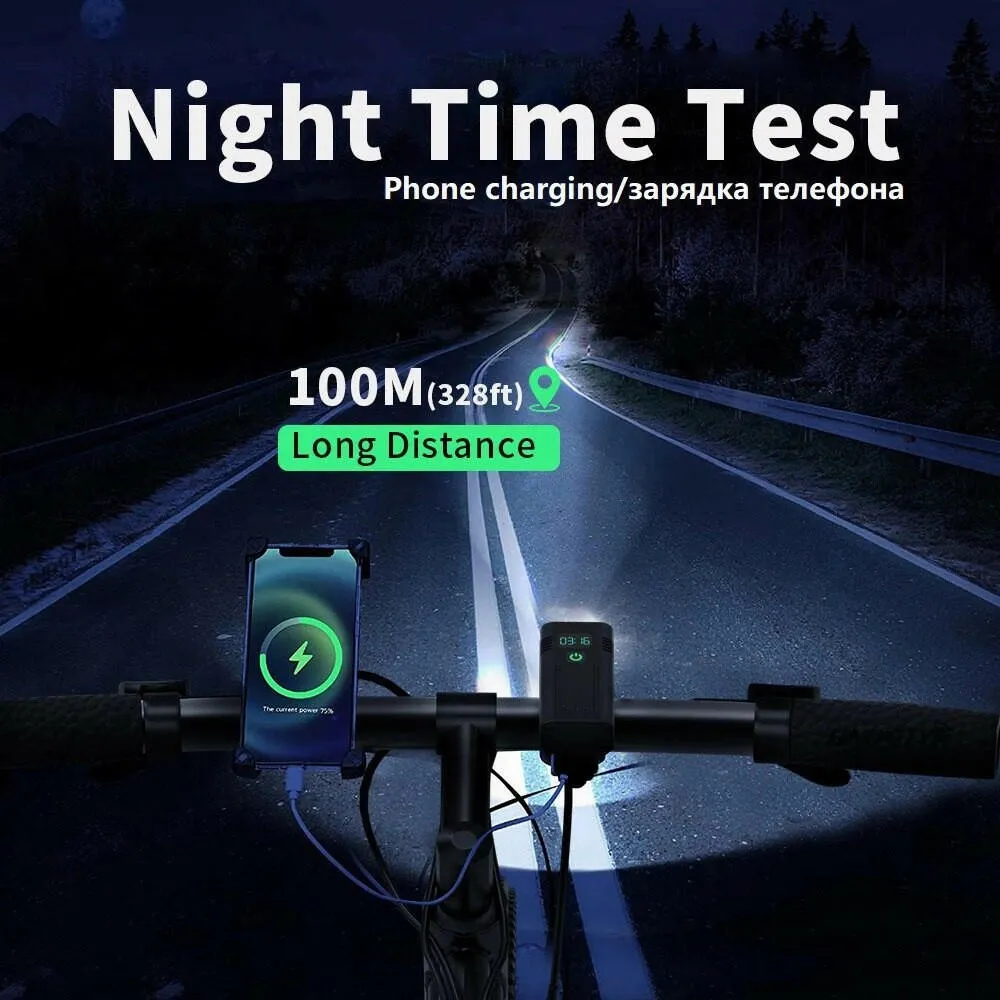NATFIRE 10000mAh Bike Light 8 12 LEDs USB C Rechargeable Bicycle Lights Battery Indicator Aluminum Front Lamp Headlight